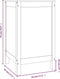 vidaXL - Wasmand - 44x44x76 - cm - massief - grenenhout