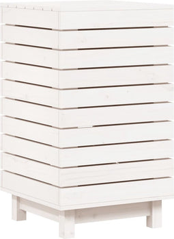 vidaXL - Wasmand - 44x44x76 - cm - massief - grenenhout - wit
