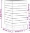 vidaXL - Wasmand - 44x44x76 - cm - massief - grenenhout - wit