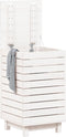 vidaXL - Wasmand - 44x44x76 - cm - massief - grenenhout - wit