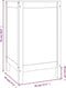 vidaXL - Wasmand - 44x44x76 - cm - massief - grenenhout - zwart