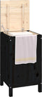 vidaXL - Wasmand - 44x44x76 - cm - massief - grenenhout - zwart