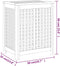 vidaXL - Wasmand - 50x35x60 - cm - massief - teakhout