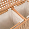 vidaXL - Wasmand - 87,5x46x67 - massief - walnotenhout