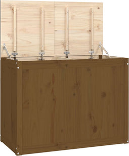 vidaXL - Wasmand - 88,5x44x66 - cm - massief - grenenhout - honingbruin