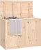 vidaXL - Wasmand - 88,5x44x66 - cm - massief - grenenhout