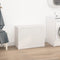 vidaXL - Wasmand - 88,5x44x66 - cm - massief - grenenhout - wit