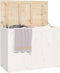 vidaXL - Wasmand - 88,5x44x66 - cm - massief - grenenhout - wit