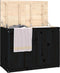 vidaXL - Wasmand - 88,5x44x66 - cm - massief - grenenhout - zwart