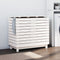 vidaXL - Wasmand - 88,5x44x76 - cm - massief - grenenhout - wit
