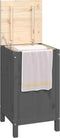 vidaXL - Wasmand - 88,5x44x76 - cm - massief - grenenhout - zwart