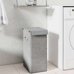vidaXL - Wasmand - inklapbaar - 51x34,5x59 - cm - kunstlinnen - grijs