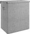 vidaXL - Wasmand - inklapbaar - 51x34,5x59 - cm - kunstlinnen - grijs