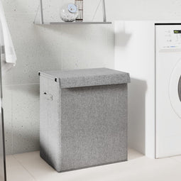 vidaXL - Wasmand - inklapbaar - 64,5x34,5x59 - cm - kunstlinnen - grijs