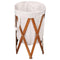 vidaXL - Wasmand - inklapbaar - hout - en - stof - crème