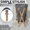 vidaXL - Wasmand - inklapbaar - hout - en - stof - grijs