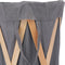 vidaXL - Wasmand - inklapbaar - hout - en - stof - grijs