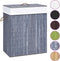 vidaXL - Wasmand - met - 1 - vak - 83 - L - bamboe - grijs