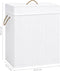 vidaXL - Wasmand - met - 1 - vak - 83 - L - bamboe - wit