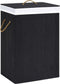 vidaXL - Wasmand - met - 1 - vak - 83 - L - bamboe - zwart