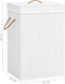 vidaXL - Wasmand - met - 1 - vak - bamboe - wit