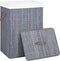 vidaXL - Wasmand - met - 1 - vak - bamboe - zwart