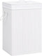 vidaXL - Wasmand - met - 1 - vak - bamboe - zwart