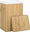 vidaXL - Wasmand - met - 2 - vakken - 100 - L - bamboe - grijs