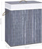 vidaXL - Wasmand - met - 2 - vakken - 100 - L - bamboe - grijs