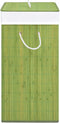 vidaXL - Wasmand - met - 2 - vakken - 100 - L - bamboe - groen