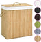 vidaXL - Wasmand - met - 2 - vakken - 100 - L - bamboe