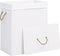 vidaXL - Wasmand - met - 2 - vakken - 100 - L - bamboe - wit
