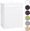 vidaXL - Wasmand - met - 2 - vakken - 100 - L - bamboe - wit