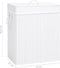 vidaXL - Wasmand - met - 2 - vakken - 100 - L - bamboe - wit