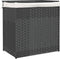 vidaXL - Wasmand - met - 2 - vakken - 53x35x57 - cm - poly - rattan - grijs