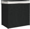 vidaXL - Wasmand - met - 2 - vakken - 53x35x57 - cm - poly - rattan - zwart