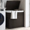 vidaXL - Wasmand - met - 2 - vakken - 53x35x57 - cm - poly - rattan - donkerbruin