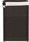 vidaXL - Wasmand - met - 2 - vakken - 53x35x57 - cm - poly - rattan - donkerbruin