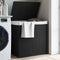 vidaXL - Wasmand - met - 2 - vakken - 53x35x57 - cm - poly - rattan - zwart