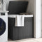 vidaXL - Wasmand - met - 2 - vakken - 53x35x57 - cm - poly - rattan - grijs