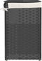 vidaXL - Wasmand - met - 2 - vakken - 53x35x57 - cm - poly - rattan - grijs