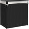 vidaXL - Wasmand - met - 2 - vakken - 53x35x57 - cm - poly - rattan - zwart