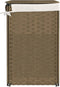 vidaXL - Wasmand - met - 2 - vakken - 53x35x57 - cm - poly - rattan