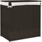 vidaXL - Wasmand - met - 2 - vakken - 53x35x57 - cm - poly - rattan - donkerbruin