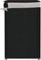 vidaXL - Wasmand - met - 2 - vakken - 53x35x57 - cm - poly - rattan - zwart