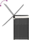 vidaXL - Wasmand - met - 2 - vakken - 53x35x57 - cm - poly - rattan - grijs