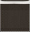 vidaXL - Wasmand - met - 2 - vakken - 53x35x57 - cm - poly - rattan - donkerbruin
