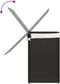 vidaXL - Wasmand - met - 2 - vakken - 53x35x57 - cm - poly - rattan - donkerbruin
