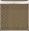 vidaXL - Wasmand - met - 2 - vakken - 53x35x57 - cm - poly - rattan
