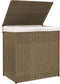 vidaXL - Wasmand - met - 2 - vakken - 53x35x57 - cm - poly - rattan